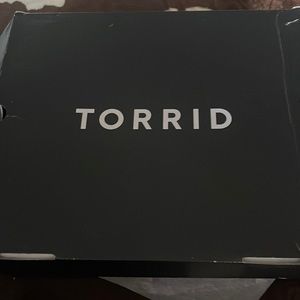 Torrid Size 10.5 Black Elastic Combat Boots